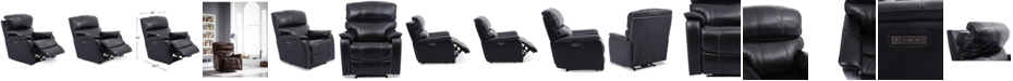 Furniture Hatherleigh 34" Leather Dual Power Recliner with USB Power Outlet